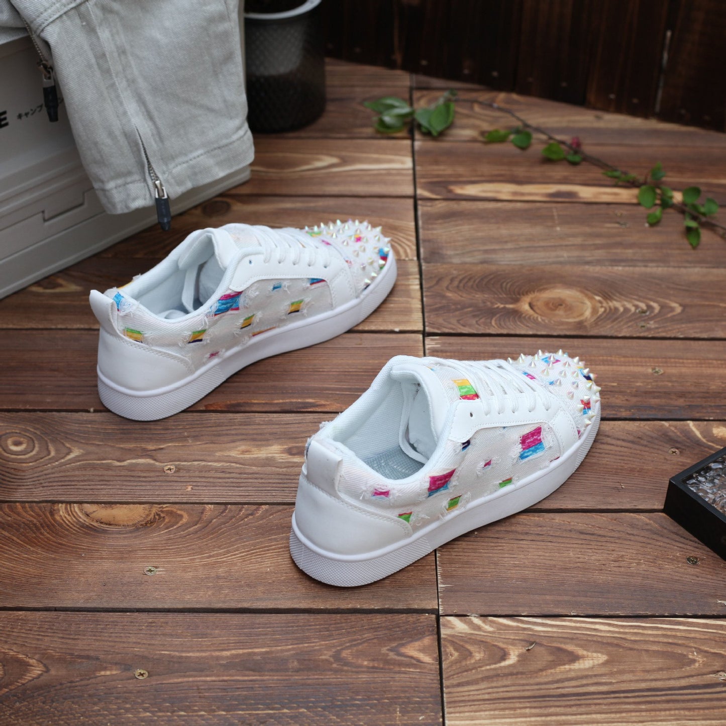 N0518 Fashion new rivet hole casual shoes