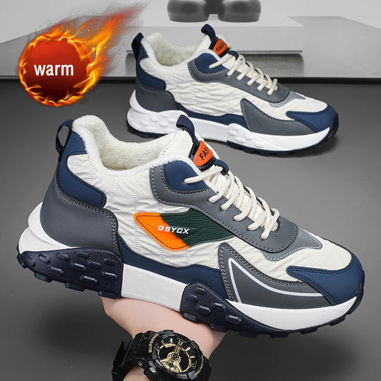 N0114 Men's autumn and winter plush warm casual shoes