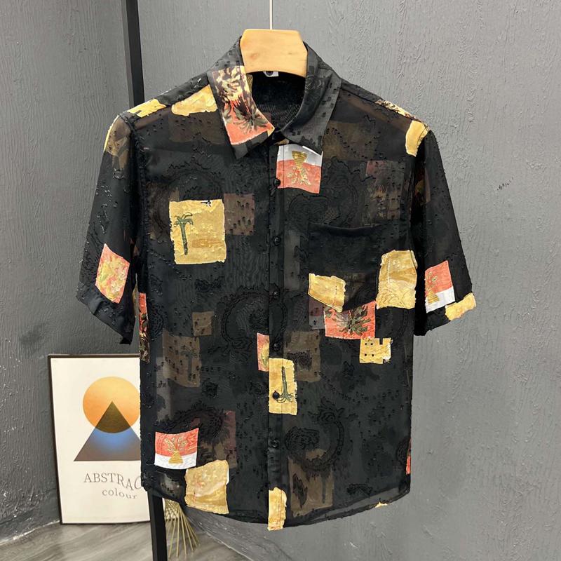 N0731 Summer thin casual floral shirt