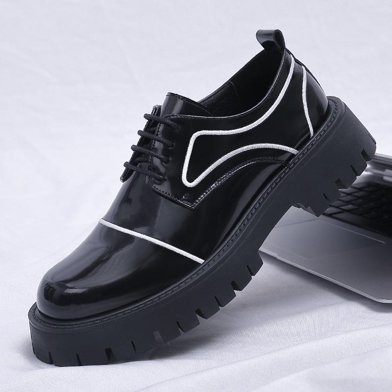 Thick-soled Leather Shoes