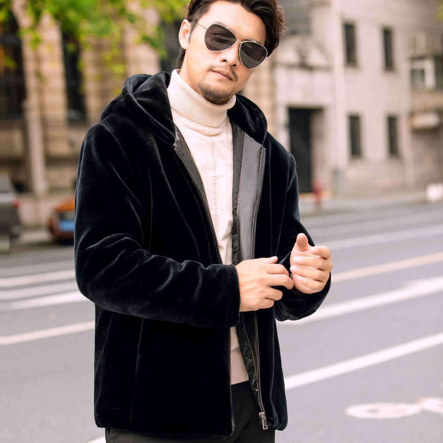 Hooded Mink Coat