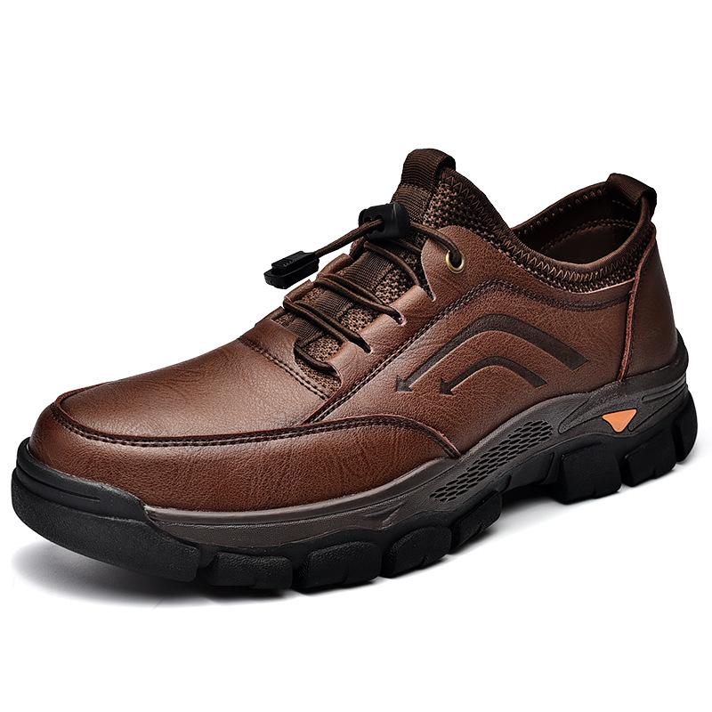 Men's Round Toe Lace-up Low-top Shoes
