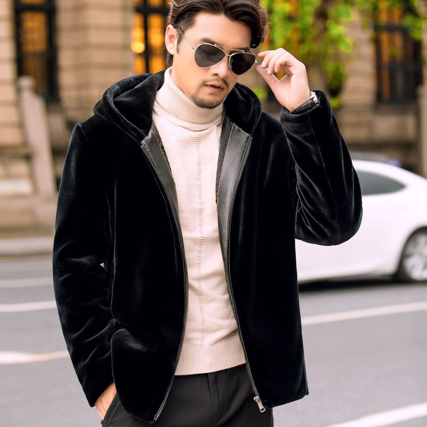 Hooded Mink Coat
