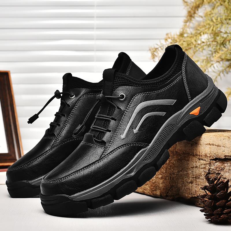 Men's Round Toe Lace-up Low-top Shoes