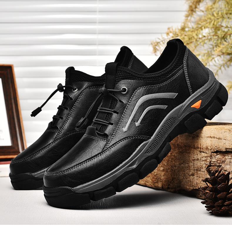 Men's Round Toe Lace-up Low-top Shoes