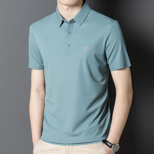 2023 Summer New Ice Silk Polo Shirt-Father's Day Gift