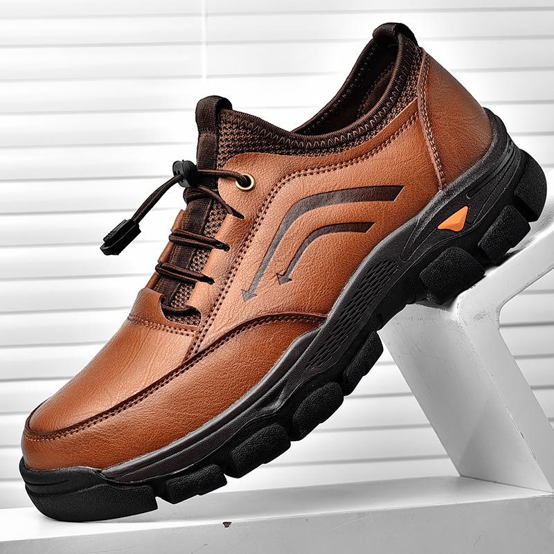 Men's Round Toe Lace-up Low-top Shoes