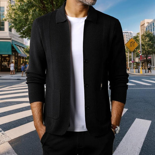 N0828 High-end men's knitted cardigan