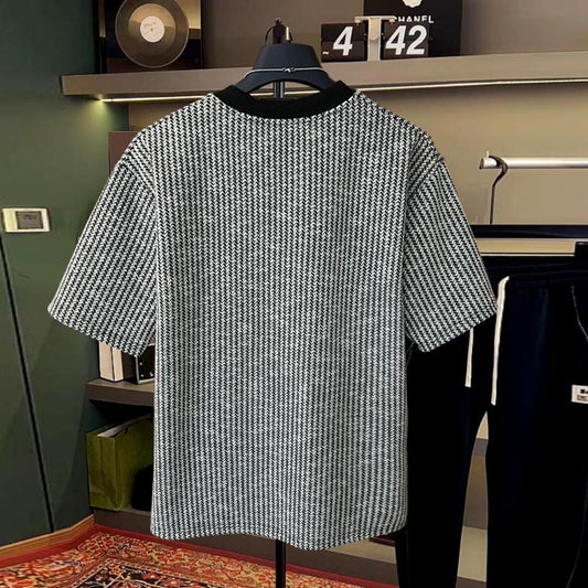 D5071 Lce Silk Knitted Short-sleeved T-shirt