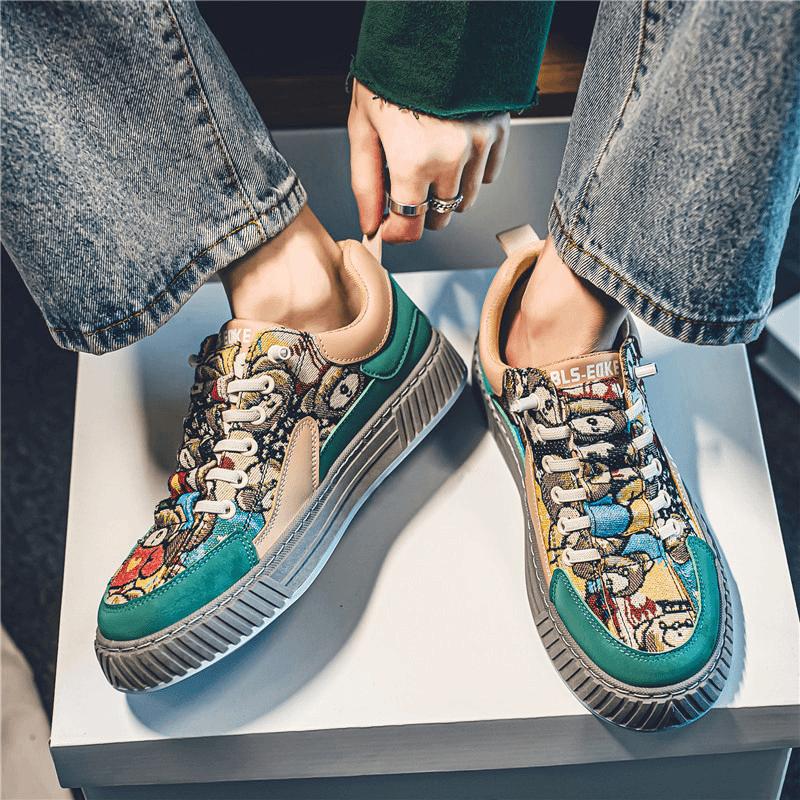 N0612 2024 Summer New Style Printed Street Fashion Canvas Casual Shoes