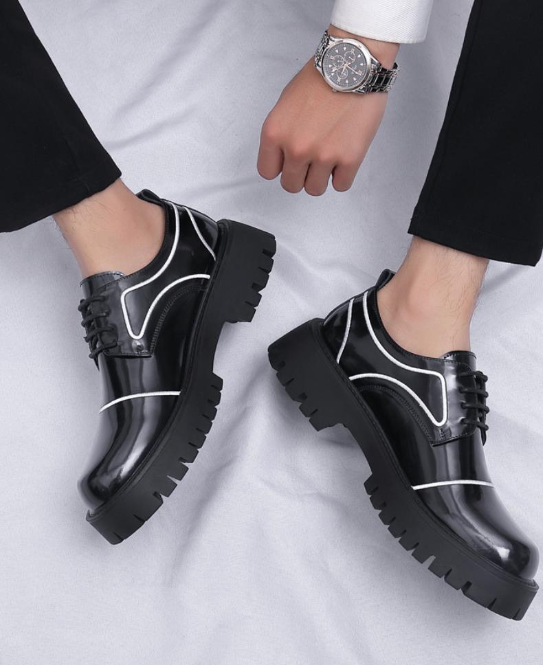 Thick-soled Leather Shoes