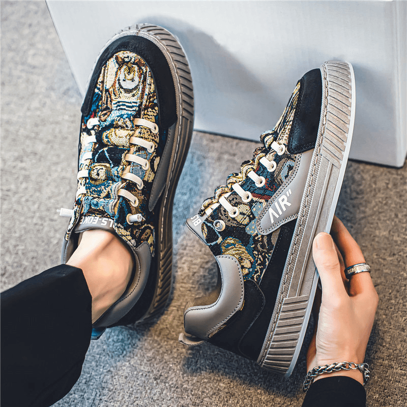 N0612 2024 Summer New Style Printed Street Fashion Canvas Casual Shoes