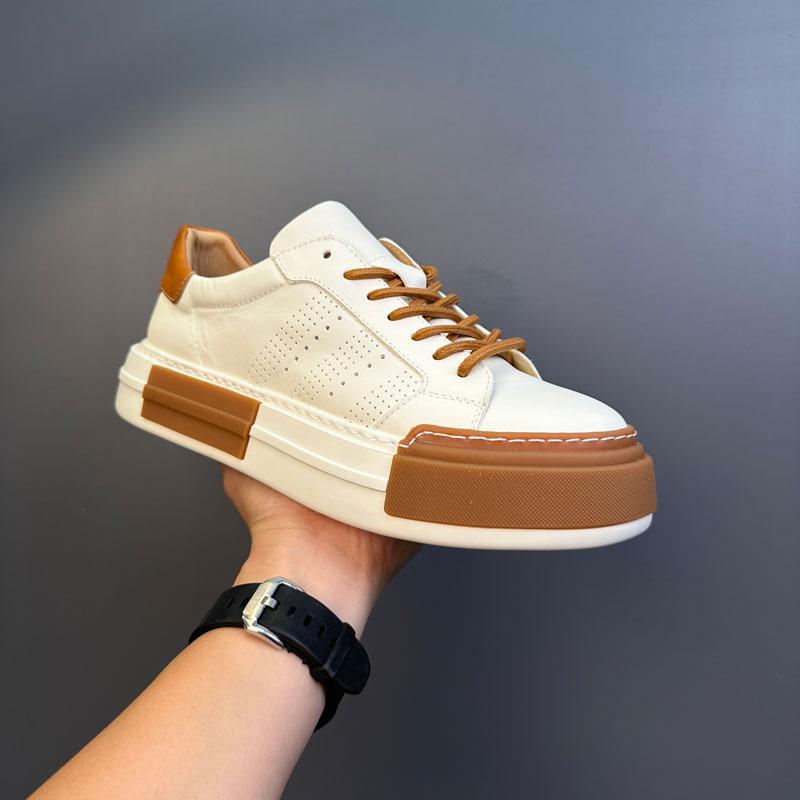 N0518 New style genuine leather breathable men's shoes