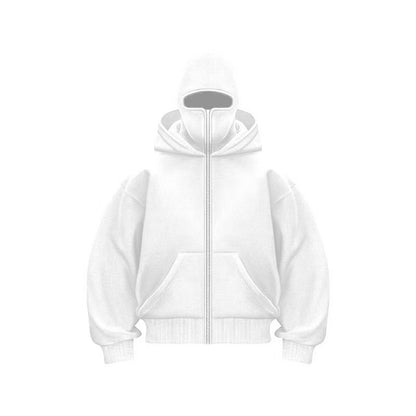 Zip-Up Double-Hooded Sweatshirt