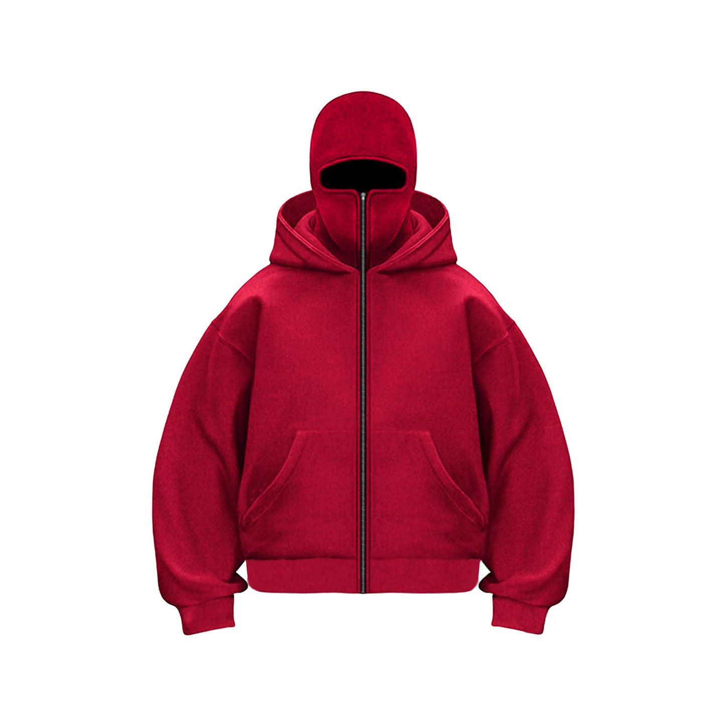 Zip-Up Double-Hooded Sweatshirt