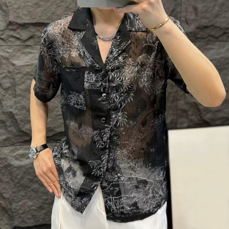 N0628 New fashion versatile casual handsome shirt