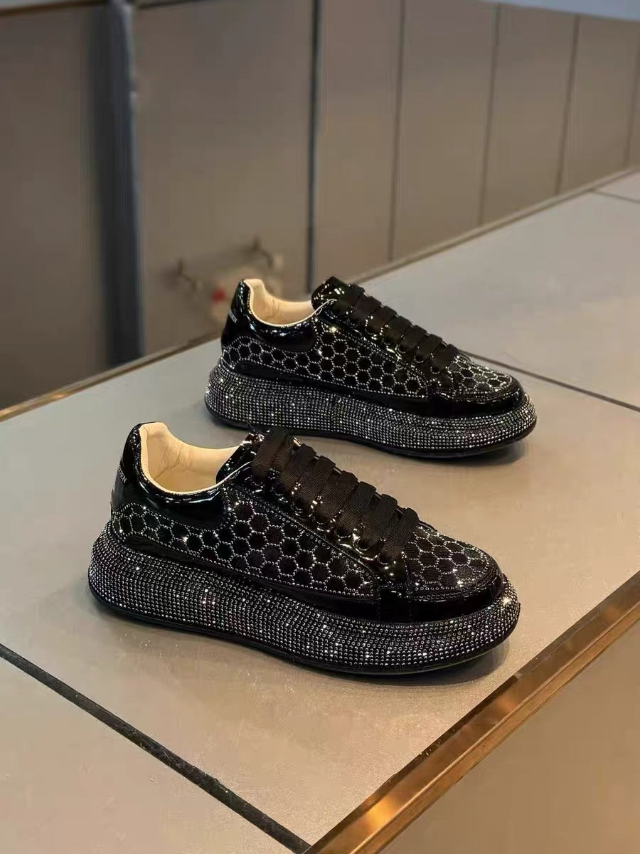 Men's casual diamond sneakers