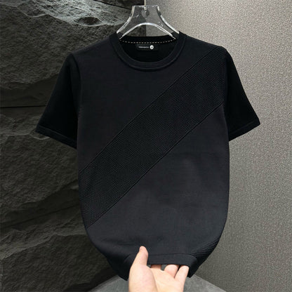 N0820 Men's simple round neck T-shirt