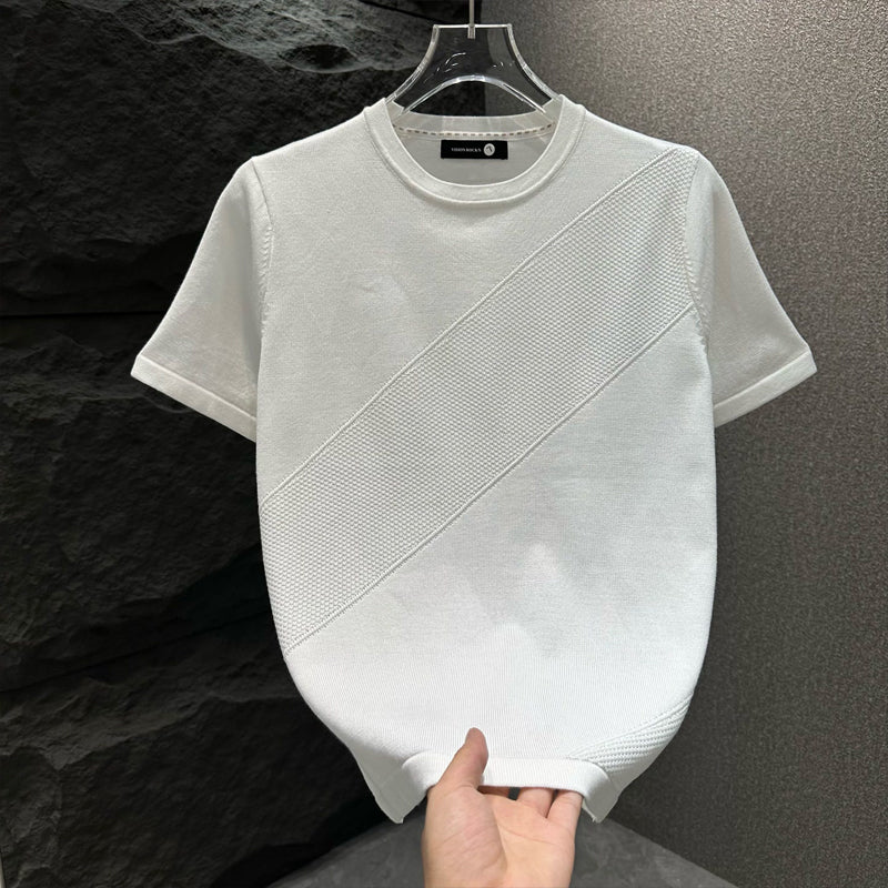 N0820 Men's simple round neck T-shirt