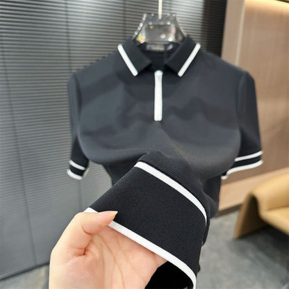 N0821 Men's business casual short sleeve lapel