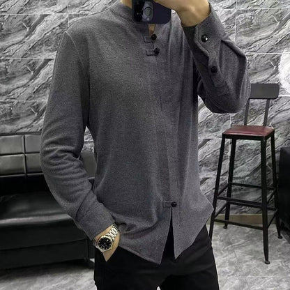 N0822 Men's stylish retro V-neck shirt