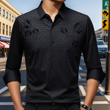 N0823 Men's Thin Casual Wrinkle-Resistant Shirt