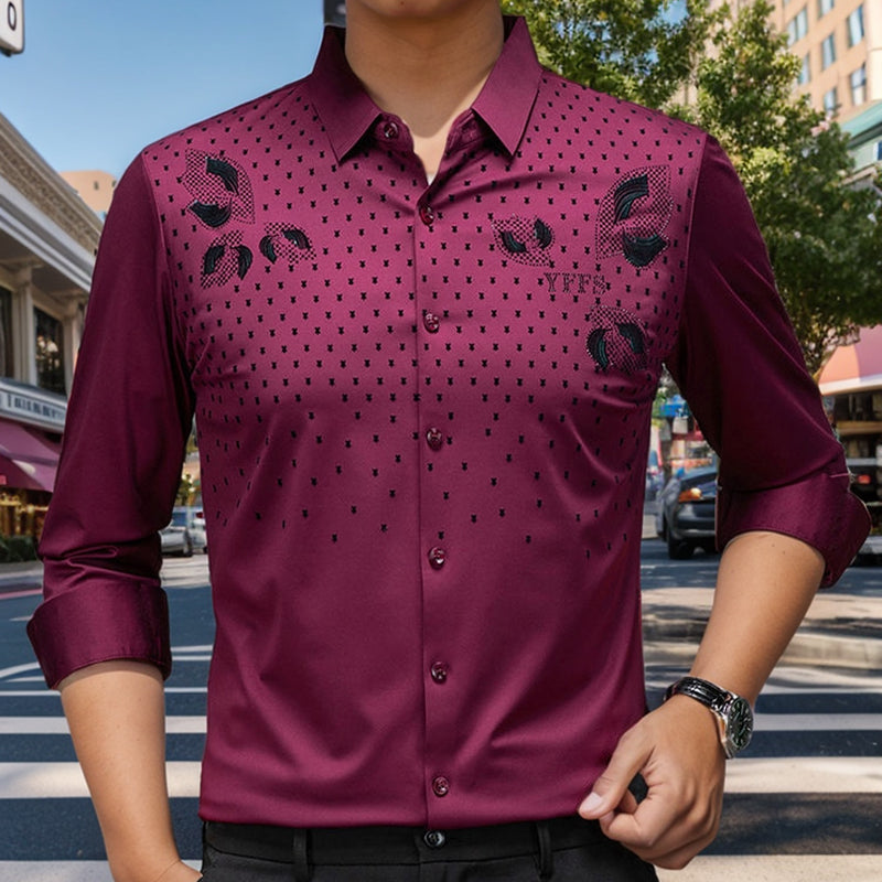 N0823 Men's Thin Casual Wrinkle-Resistant Shirt