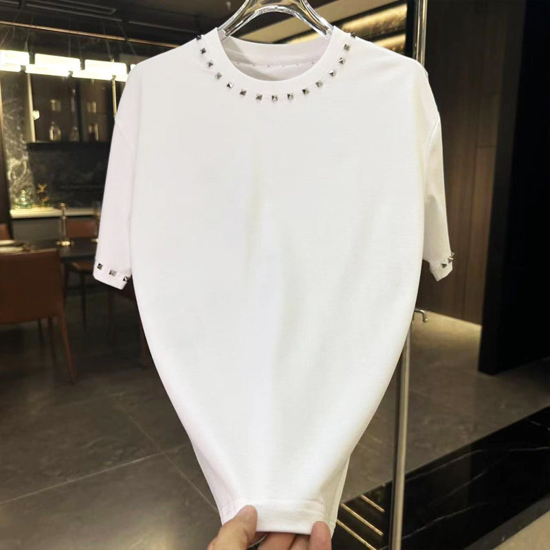 N0823 New Fashion Rivet T-shirt