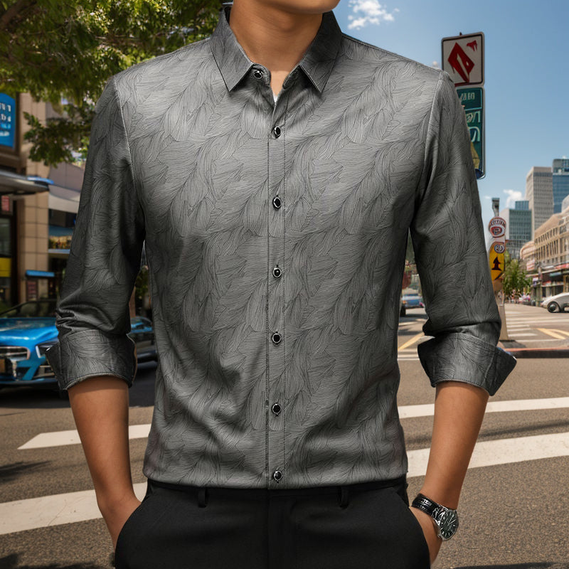 N0826 Men's Business Casual Thin Shirt