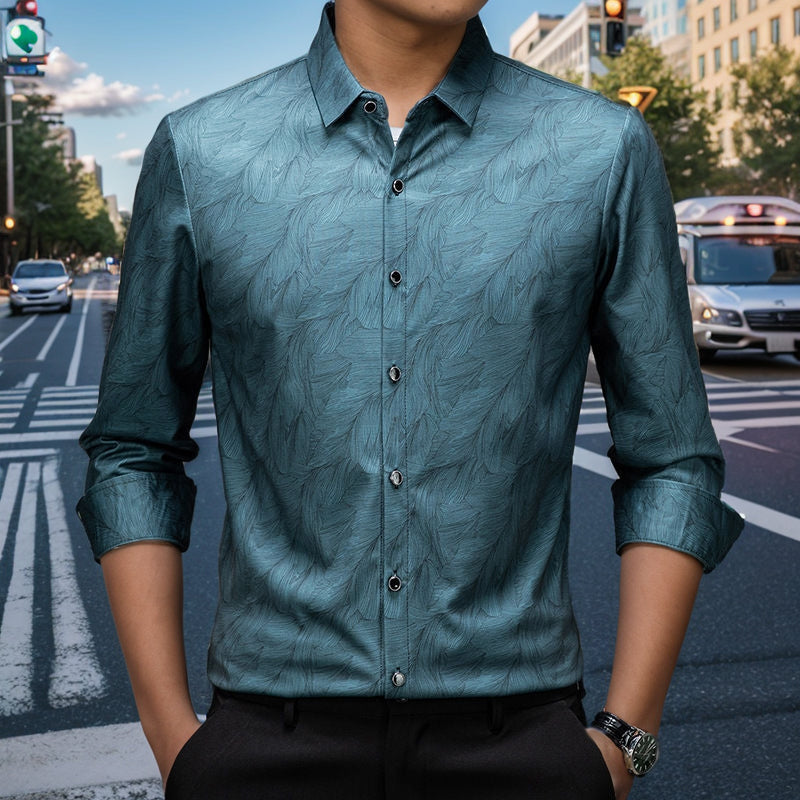 N0826 Men's Business Casual Thin Shirt