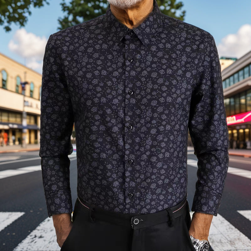 N0827 New Men's Floral Shirt