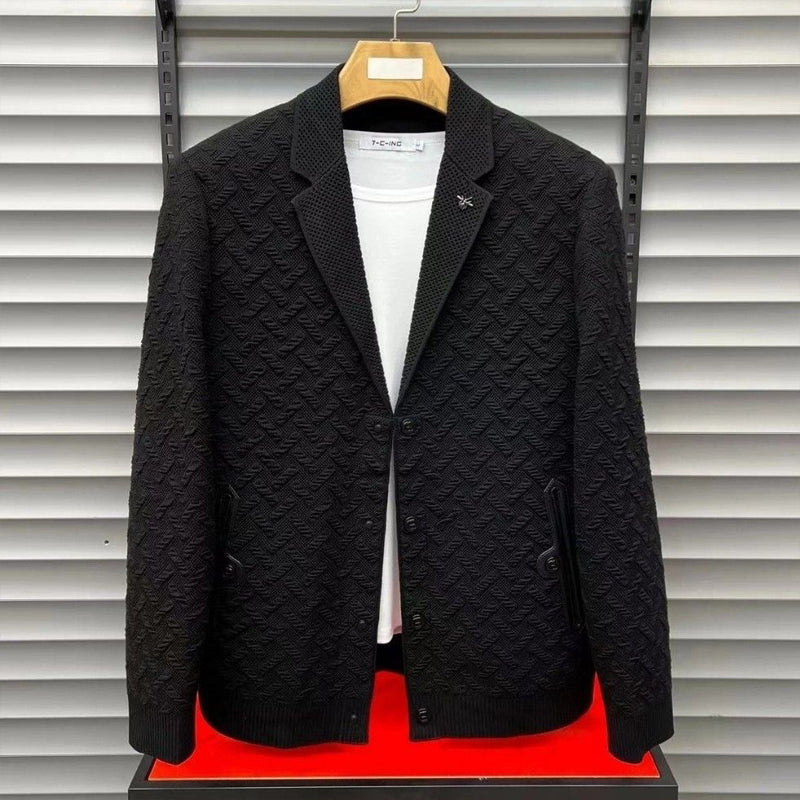 N0918 Men's new three-dimensional knitted jacket