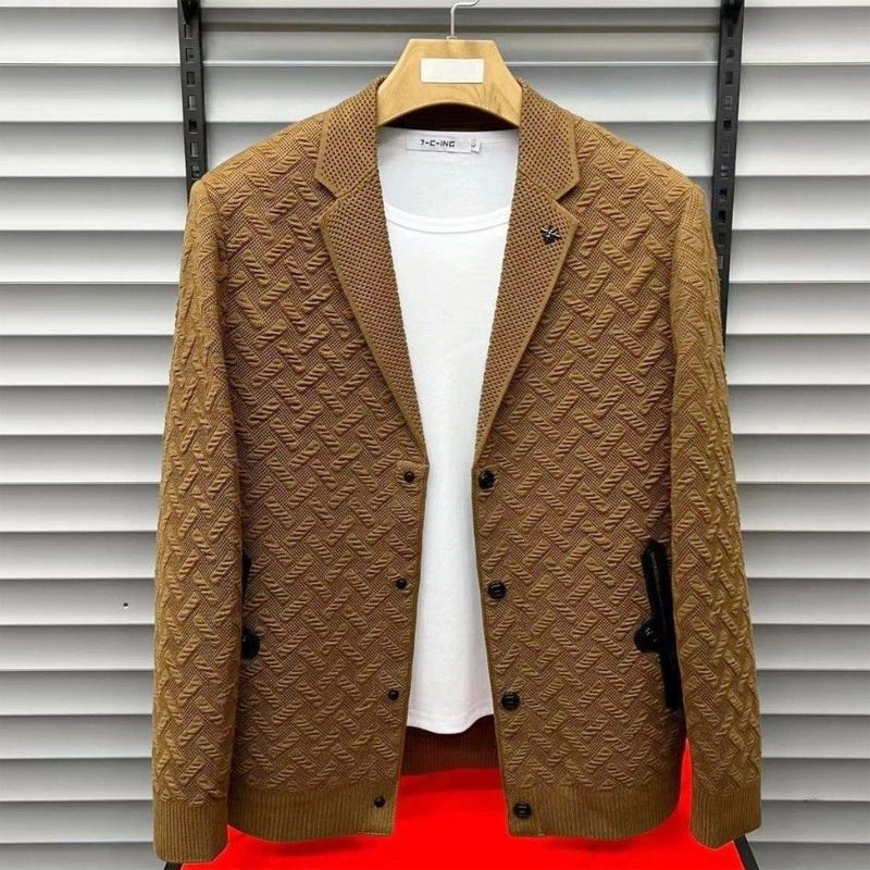 N0918 Men's new three-dimensional knitted jacket