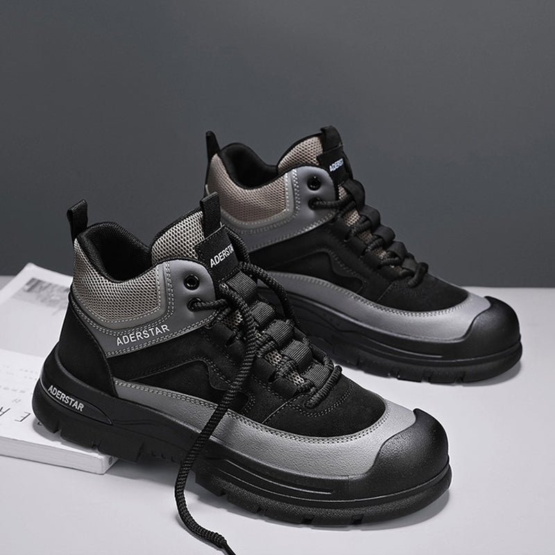 N1010 Men's winter breathable high-top leather casual shoes