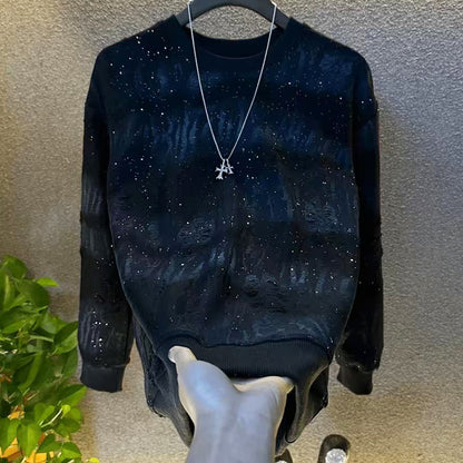 N1107 New Starry Round Neck Top