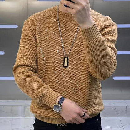 N1125 Men's autumn and winter sequined casual sweater