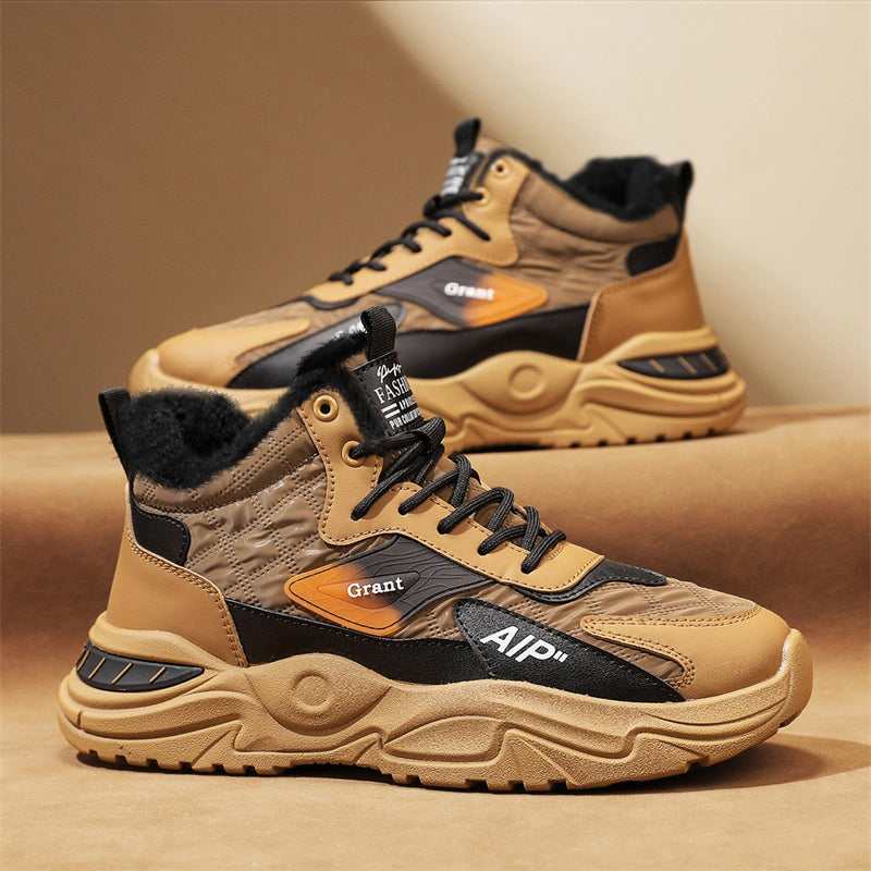 N0103 Men's winter warm high top casual shoes