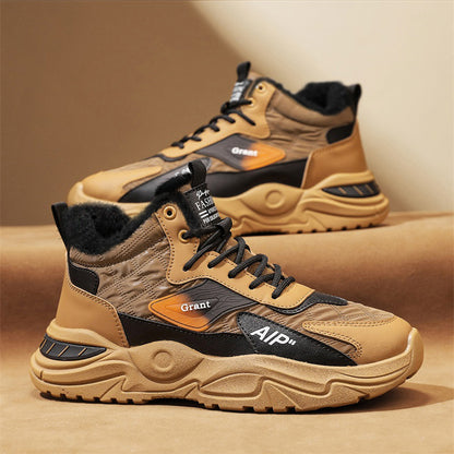 N0103 Men's winter warm high top casual shoes