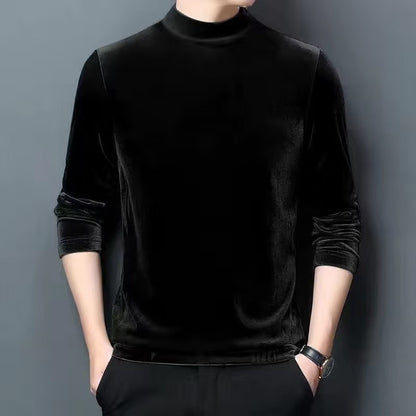 N0113 Men's gold velvet sweatshirt