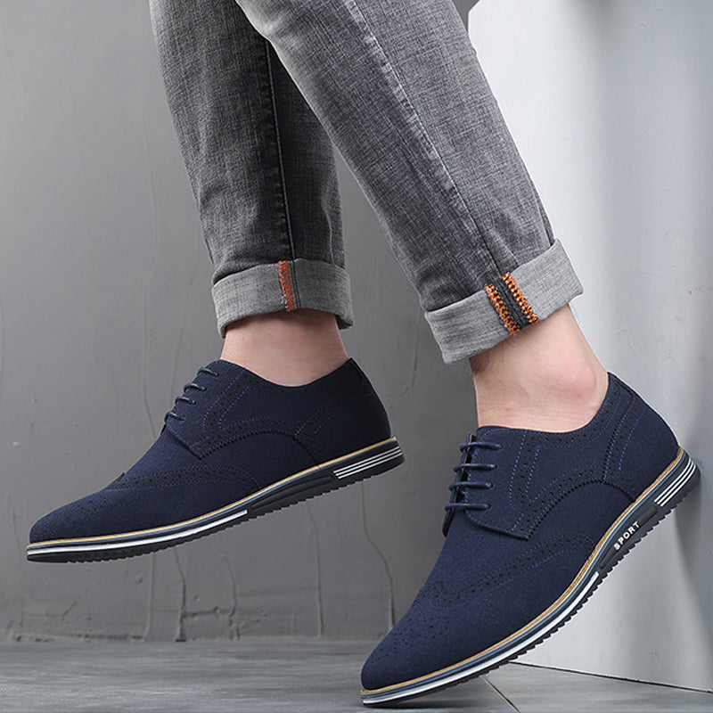 N0115 New Men's Nubuck Low-Top Shoes