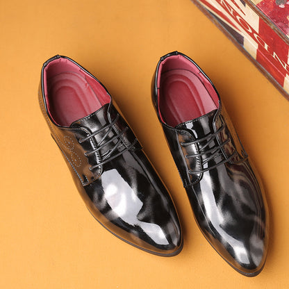 N0115 Men's trendy pointed toe leather shoes