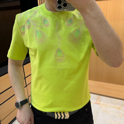 N0205 Men's new feather short sleeves