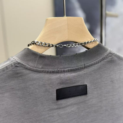 N0321 Men's cotton rivet short sleeve
