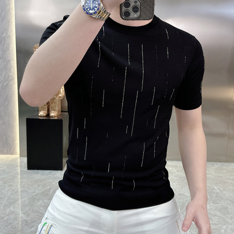 N0331 Men's Meteor Shower Ice Silk T-shirt