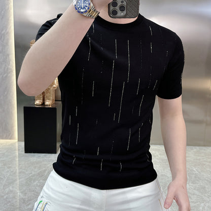 N0331 Men's Meteor Shower Ice Silk T-shirt