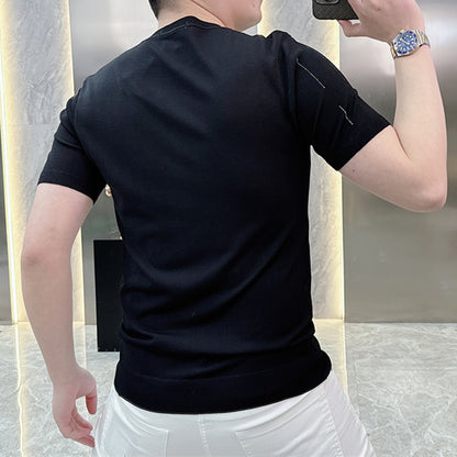 N0331 Men's Meteor Shower Ice Silk T-shirt