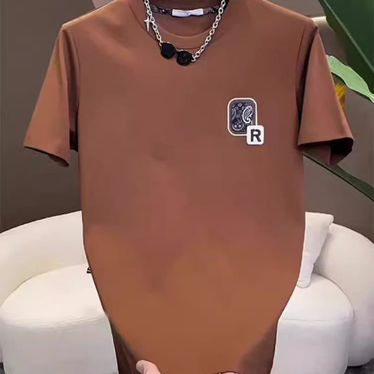 N0331 Summer Slim Fit Simple Printed T-shirt