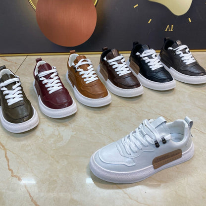 N0411 Men's new leather casual shoes