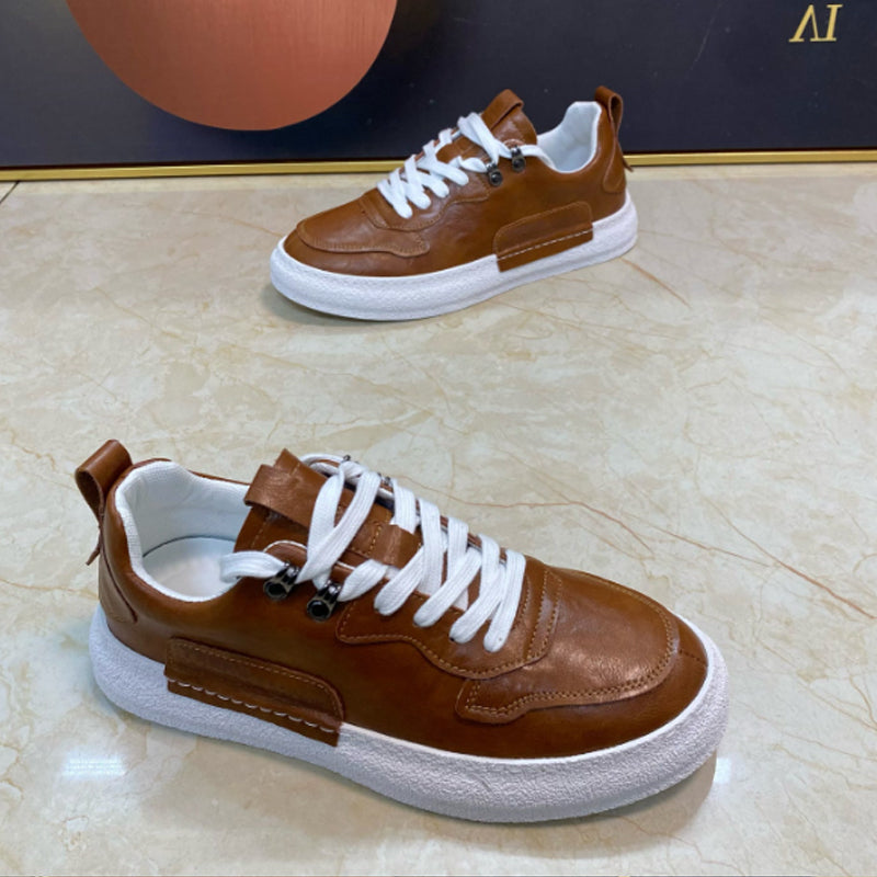 N0411 Men's new leather casual shoes