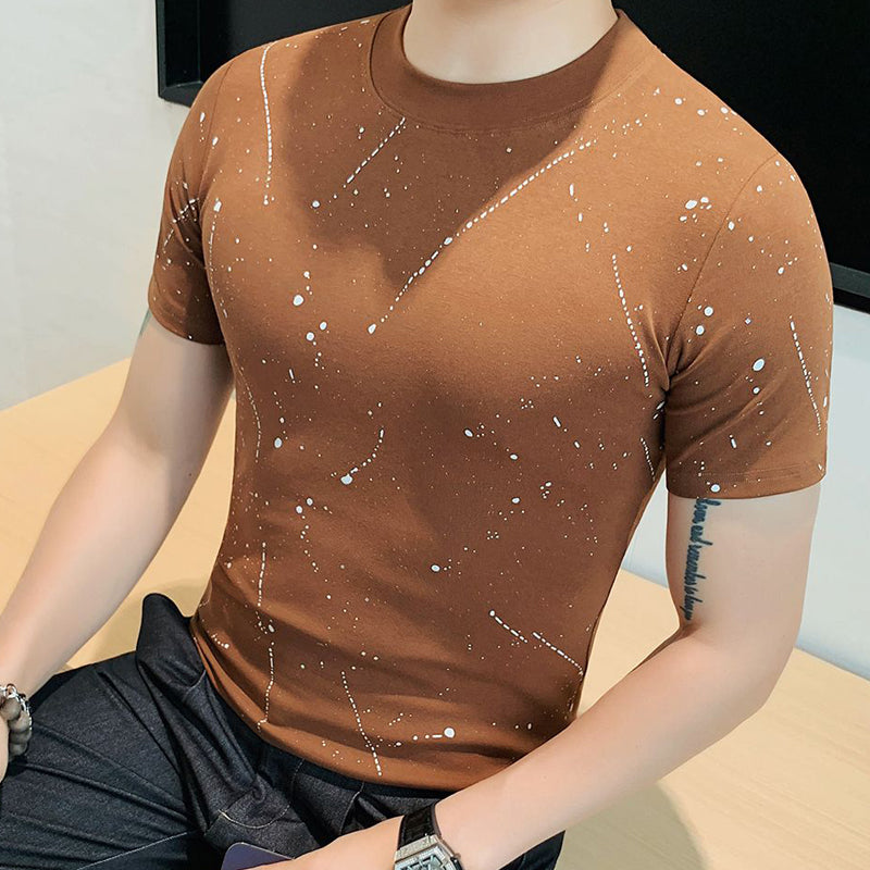 N0421 High-end design men's short sleeve